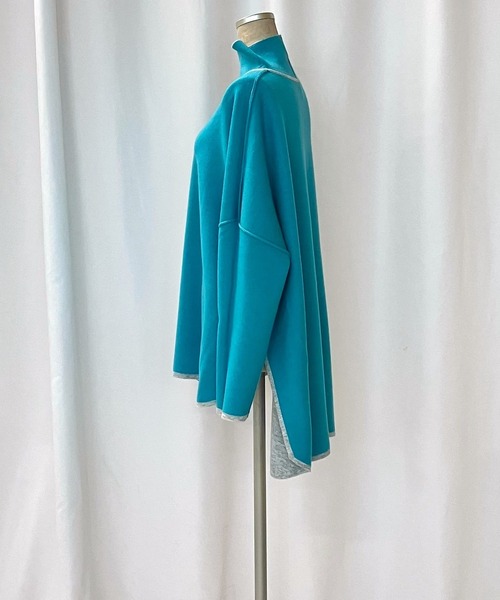 Q（キュー）の「リバーニットプルオーバー（ニット/セーター・レディース・レッド/ブラック/グレー・MEDIUM）」の8枚目の写真