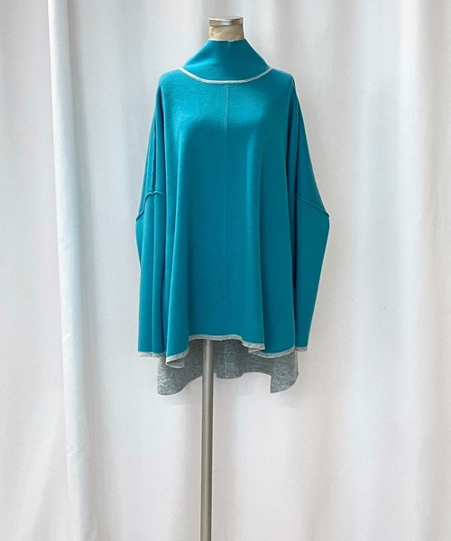 Q（キュー）の「リバーニットプルオーバー（ニット/セーター・レディース・レッド/ブラック/グレー・MEDIUM）」の7枚目の写真