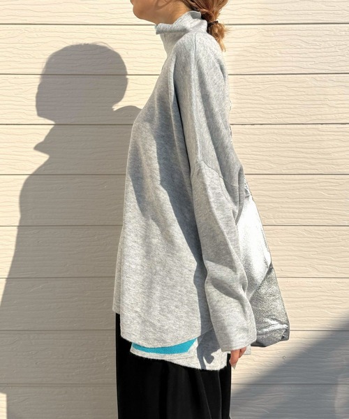 Q（キュー）の「リバーニットプルオーバー（ニット/セーター・レディース・レッド/ブラック/グレー・MEDIUM）」の21枚目の写真