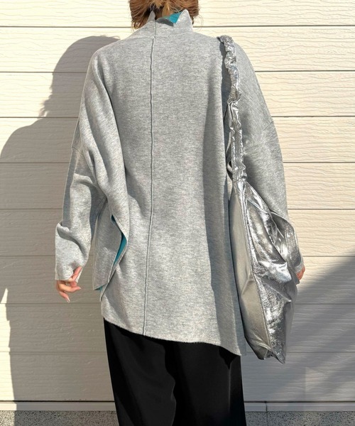 Q（キュー）の「リバーニットプルオーバー（ニット/セーター・レディース・レッド/ブラック/グレー・MEDIUM）」の22枚目の写真