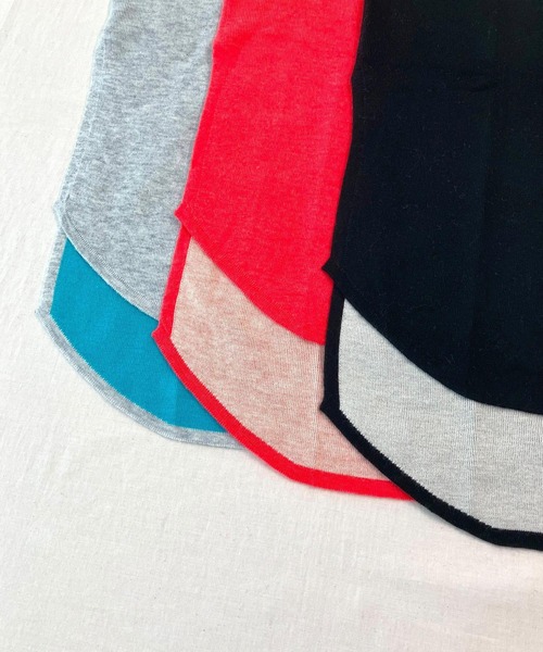 Q（キュー）の「リバーニットプルオーバー（ニット/セーター・レディース・レッド/ブラック/グレー・MEDIUM）」の18枚目の写真