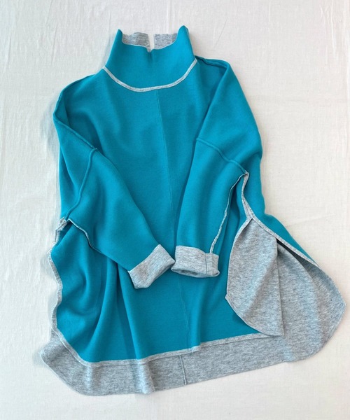 Q（キュー）の「リバーニットプルオーバー（ニット/セーター・レディース・レッド/ブラック/グレー・MEDIUM）」の12枚目の写真