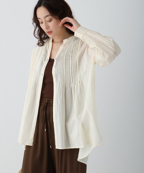 Elura（エルーラ）の「ボイルスキッパーシャツ/289359（シャツ/ブラウス・レディース・ブラック/オレンジ/ホワイト/グリーン・FREE）」の2枚目の写真