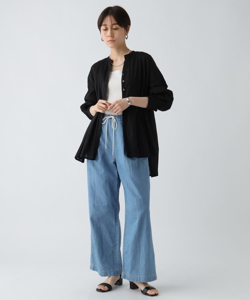 Elura（エルーラ）の「ボイルスキッパーシャツ/289359（シャツ/ブラウス・レディース・ブラック/オレンジ/ホワイト/グリーン・FREE）」の8枚目の写真