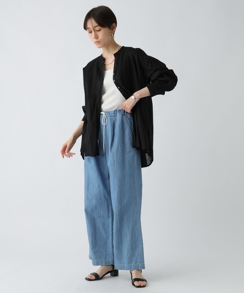 Elura（エルーラ）の「ボイルスキッパーシャツ/289359（シャツ/ブラウス・レディース・ブラック/オレンジ/ホワイト/グリーン・FREE）」の9枚目の写真