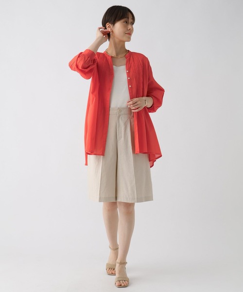 Elura（エルーラ）の「ボイルスキッパーシャツ/289359（シャツ/ブラウス・レディース・ブラック/オレンジ/ホワイト/グリーン・FREE）」の12枚目の写真