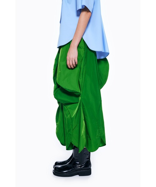 美品・ENFOLDエンフォルド・サテンFUNNYSKIRTアシンメトリスカート ENFOLD（エンフォルド）の「PEサテン funnyスカート（スカート）」 - WEAR