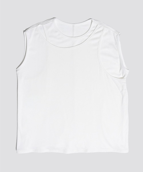 kiehtova（キエトヴァ）の「【kiehtova】LAYERED TANK TOPS/レイヤード タンクトップス KTWR38（タンクトップ・レディース・ホワイト/グリーン/ブラウン・FREE）」の13枚目の写真