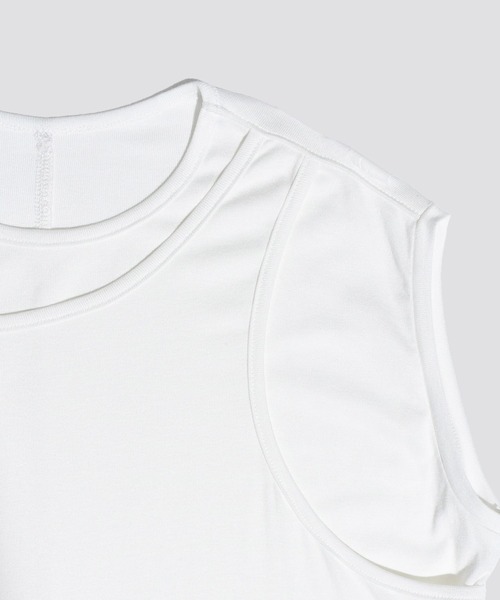 kiehtova（キエトヴァ）の「【kiehtova】LAYERED TANK TOPS/レイヤード タンクトップス KTWR38（タンクトップ・レディース・ホワイト/グリーン/ブラウン・FREE）」の17枚目の写真