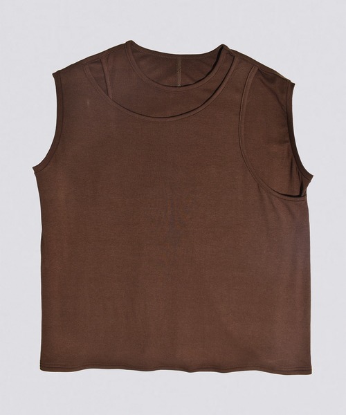 kiehtova（キエトヴァ）の「【kiehtova】LAYERED TANK TOPS/レイヤード タンクトップス KTWR38（タンクトップ・レディース・ホワイト/グリーン/ブラウン・FREE）」の6枚目の写真