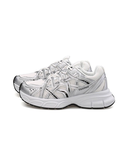 shoes365(シューズスリーシックスファイヴ)の「厚底ランニングスニーカー(スニーカー・メンズ・シルバー/ブラック・25.5cm/26.5cm/25.0cm/26.0cm/27.0cm/24.5cm)」の14枚目の写真