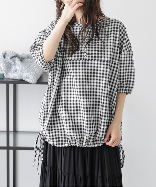 セール】ギンガムチェックプルオーバー（Tシャツ/カットソー