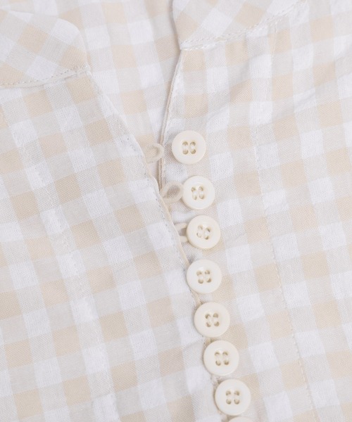 La-gemme(ラジェム)の「ギンガムチェックプルオーバー(Tシャツ/カットソー・レディース・グレー/ブラック/ベージュ・フリー)」の22枚目の写真