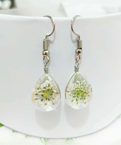 セール】YU-KA:フラワードロップフックピアス flower drop hook