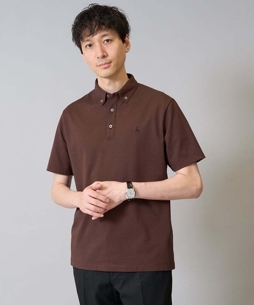 a.v.v（アーヴェヴェ）の「【接触冷感】ボタンダウン カノコポロシャツ ワンポイント刺繍入り【イージーケア/毛玉になりにくい】（ポロシャツ・メンズ・ブルー/ネイビー/ブラウン・50/48/46/44/52）」の2枚目の写真