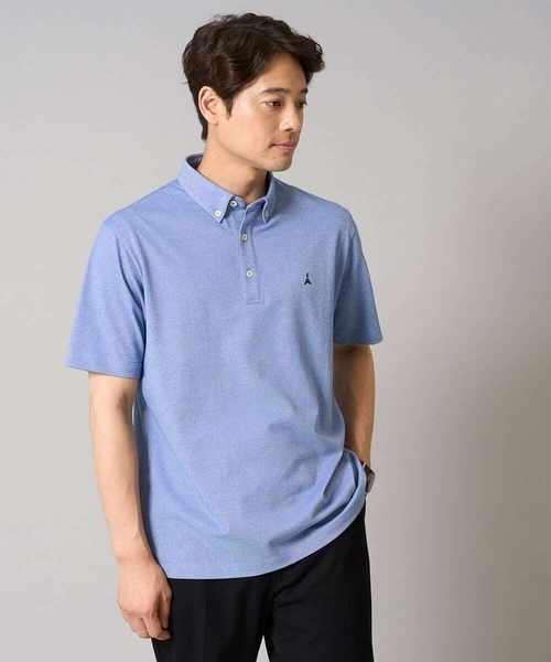 a.v.v（アーヴェヴェ）の「【接触冷感】ボタンダウン カノコポロシャツ ワンポイント刺繍入り【イージーケア/毛玉になりにくい】（ポロシャツ・メンズ・ブルー/ネイビー/ブラウン・50/48/46/44/52）」の3枚目の写真