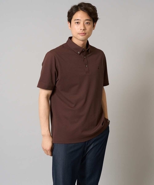 a.v.v（アーヴェヴェ）の「【接触冷感】ボタンダウン カノコポロシャツ ワンポイント刺繍入り【イージーケア/毛玉になりにくい】（ポロシャツ・メンズ・ブルー/ネイビー/ブラウン・50/48/46/44/52）」の19枚目の写真