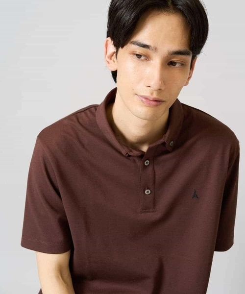 a.v.v（アーヴェヴェ）の「【接触冷感】ボタンダウン カノコポロシャツ ワンポイント刺繍入り【イージーケア/毛玉になりにくい】（ポロシャツ・メンズ・ブルー/ネイビー/ブラウン・50/48/46/44/52）」の16枚目の写真