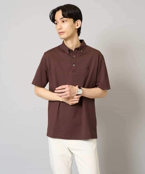 a.v.v（アーヴェヴェ）の「【接触冷感】ボタンダウン カノコポロシャツ ワンポイント刺繍入り【イージーケア/毛玉になりにくい】（ポロシャツ・メンズ・ブルー/ネイビー/ブラウン・50/48/46/44/52）」の14枚目の写真