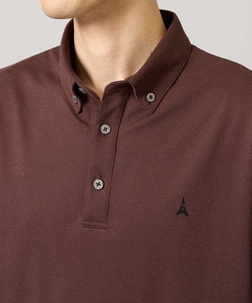 a.v.v（アーヴェヴェ）の「【接触冷感】ボタンダウン カノコポロシャツ ワンポイント刺繍入り【イージーケア/毛玉になりにくい】（ポロシャツ・メンズ・ブルー/ネイビー/ブラウン・50/48/46/44/52）」の10枚目の写真