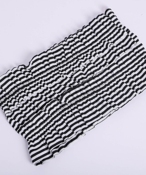 AMELY(エミリー)の「フリルビスチェ×Tシャツセット(アンサンブル・レディース・ホワイト×グレー/ブラック/ホワイト×ブルー/ブラック×ホワイト・フリー)」の8枚目の写真