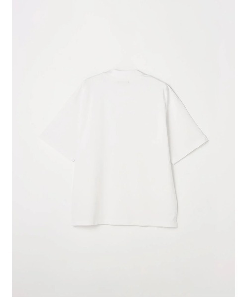 TRANS CONTINENTS（トランスコンチネンツ）の「TRANS CONTINENTS　モックネック半袖Ｔシャツ　ホワイト/ブラック（Tシャツ/カットソー・メンズ・ホワイト/ブラック・L/LL/M）」の6枚目の写真