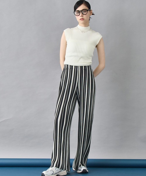 ANAP(アナップ)の「フレンチスリーブ リブ ニット(ニット/セーター・レディース・オフホワイト/オレンジ/イエロー/ブラック・FREE)」の5枚目の写真