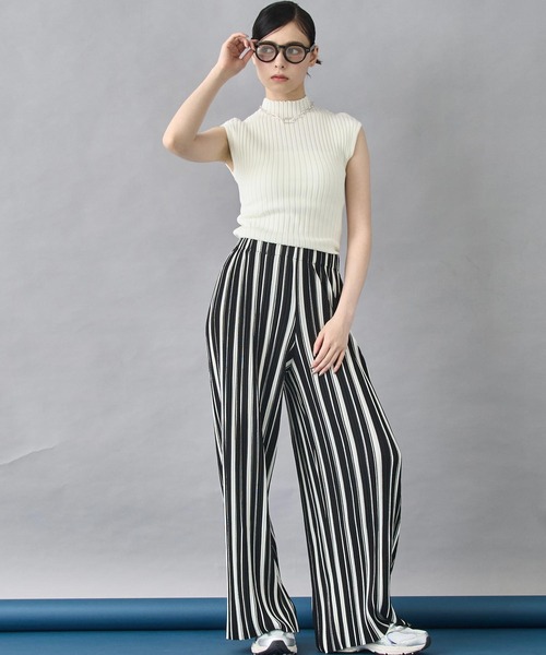 ANAP(アナップ)の「フレンチスリーブ リブ ニット(ニット/セーター・レディース・オフホワイト/オレンジ/イエロー/ブラック・FREE)」の6枚目の写真