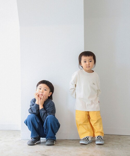 BEAMS mini（ビームスミニ）の「アニマル HIP ロングスリーブ Tシャツ 2025FW（90～140cm）（Tシャツ/カットソー・キッズ・オレンジ系その他6/チャコールグレー/ホワイト系その他5・100/110/120/130/140/90）」の12枚目の写真