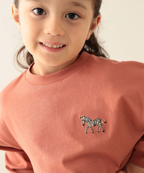 BEAMS mini（ビームスミニ）の「アニマル HIP ロングスリーブ Tシャツ 2025FW（90～140cm）（Tシャツ/カットソー・キッズ・オレンジ系その他6/チャコールグレー/ホワイト系その他5・100/110/120/130/140/90）」の14枚目の写真