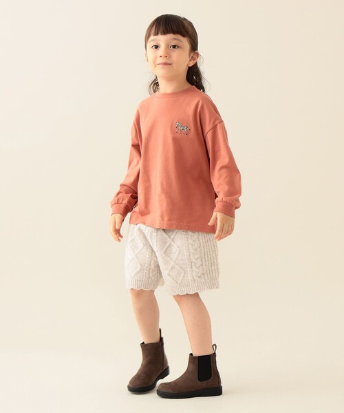 BEAMS mini（ビームスミニ）の「アニマル HIP ロングスリーブ Tシャツ 2025FW（90～140cm）（Tシャツ/カットソー・キッズ・オレンジ系その他6/チャコールグレー/ホワイト系その他5・100/110/120/130/140/90）」の17枚目の写真