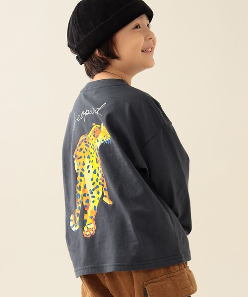 BEAMS mini（ビームスミニ）の「アニマル HIP ロングスリーブ Tシャツ 2025FW（90～140cm）（Tシャツ/カットソー・キッズ・オレンジ系その他6/チャコールグレー/ホワイト系その他5・100/110/120/130/140/90）」の19枚目の写真