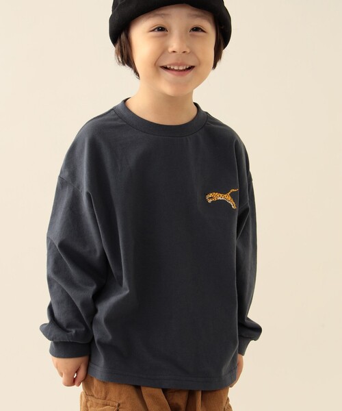BEAMS mini（ビームスミニ）の「アニマル HIP ロングスリーブ Tシャツ 2025FW（90～140cm）（Tシャツ/カットソー・キッズ・オレンジ系その他6/チャコールグレー/ホワイト系その他5・100/110/120/130/140/90）」の20枚目の写真