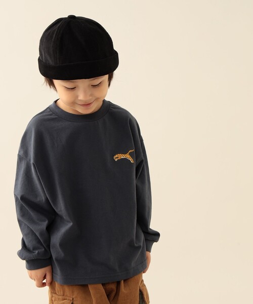 BEAMS mini（ビームスミニ）の「アニマル HIP ロングスリーブ Tシャツ 2025FW（90～140cm）（Tシャツ/カットソー・キッズ・オレンジ系その他6/チャコールグレー/ホワイト系その他5・100/110/120/130/140/90）」の21枚目の写真
