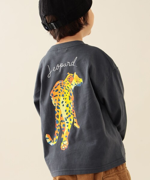 BEAMS mini（ビームスミニ）の「アニマル HIP ロングスリーブ Tシャツ 2025FW（90～140cm）（Tシャツ/カットソー・キッズ・オレンジ系その他6/チャコールグレー/ホワイト系その他5・100/110/120/130/140/90）」の22枚目の写真