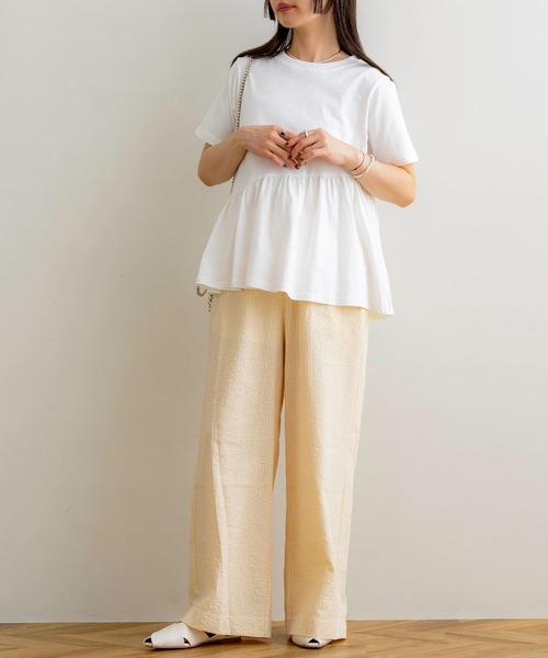 NOAHL(ノアル)の「【NOAHL】ストライプサッカーイージーパンツ(その他パンツ・レディース・イエロー/グリーン系・S/M)」の6枚目の写真
