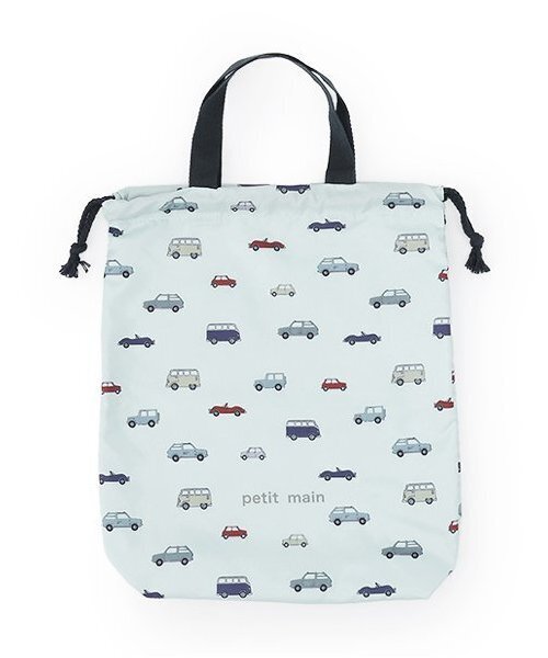 petit main（プティマイン）の「お着替え巾着/L（トートバッグ・キッズ・ライトピンク/ライトグリーン・F）」の2枚目の写真