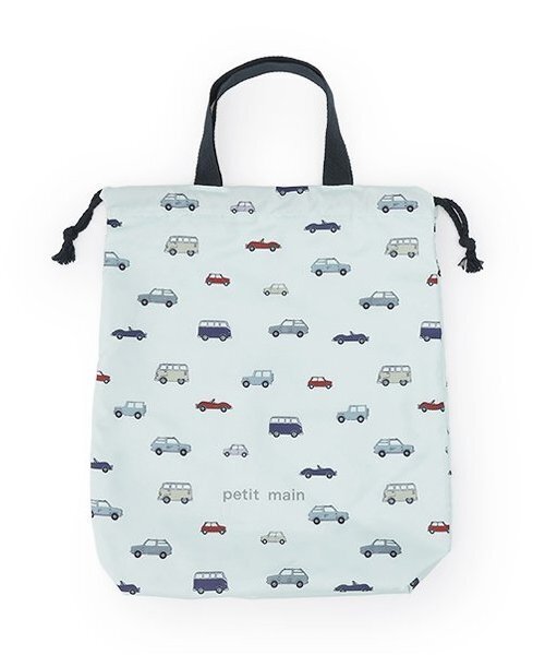 petit main（プティマイン）の「お着替え巾着/L（トートバッグ・キッズ・ライトピンク/ライトグリーン・F）」の3枚目の写真