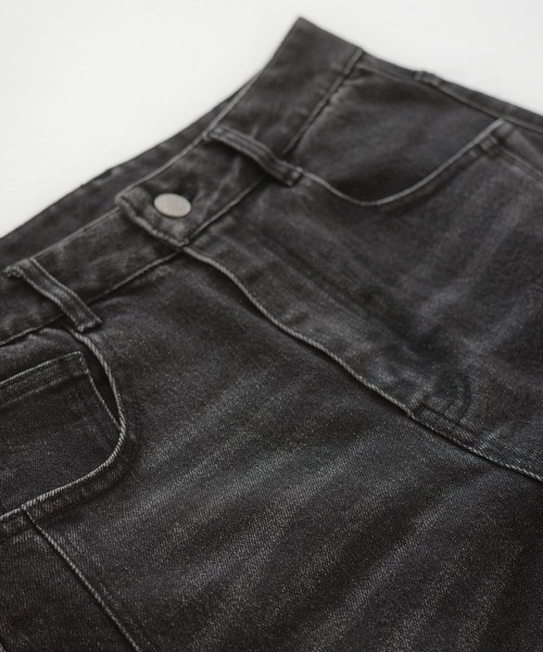 CENEA(セネア)の「ストレッチスリットフレアデニム(デニムパンツ・レディース・ブラック/ライトブルー・SMALL/LARGE/MEDIUM)」の13枚目の写真