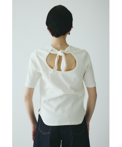 tシャツ Back ribbon cut top　　バックリボンカットトップ レディース Back ribbon cut top バックリボンカットトップ（Tシャツ