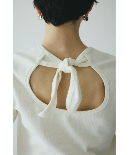 tシャツ Back ribbon cut top　　バックリボンカットトップ レディース Back ribbon cut top バックリボンカットトップ（Tシャツ