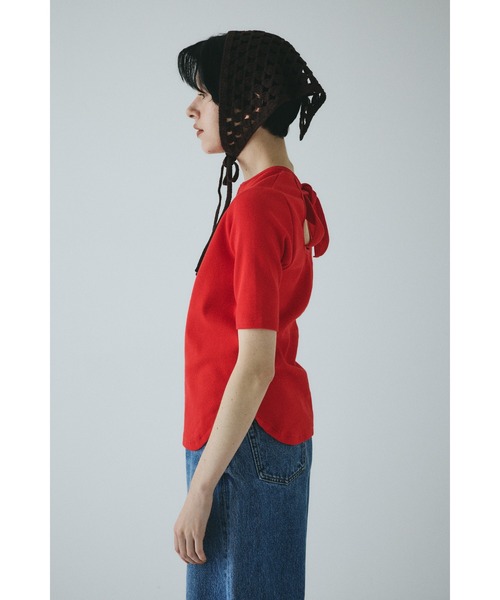 tシャツ Back ribbon cut top　　バックリボンカットトップ レディース Back ribbon cut top バックリボンカットトップ（Tシャツ
