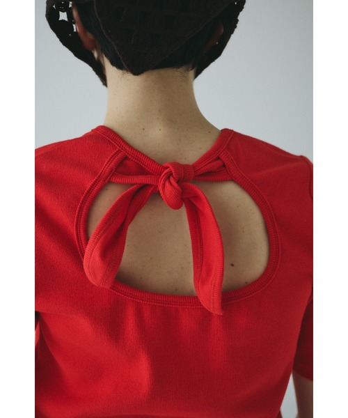 tシャツ Back ribbon cut top　　バックリボンカットトップ レディース Back ribbon cut top バックリボンカットトップ（Tシャツ