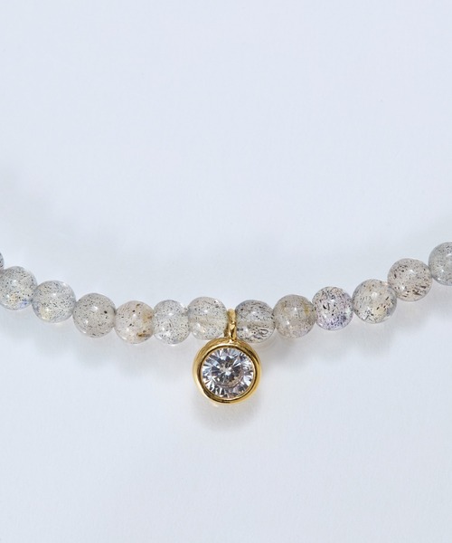 Phoebe（フィービィー）の「ウィスパーストーンブレスレット/天然石（ブレスレット・レディース・ピンク/グレー・FREE）」の8枚目の写真