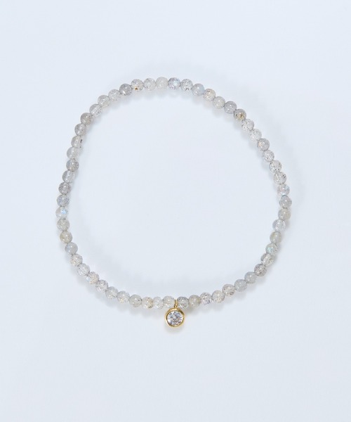 Phoebe（フィービィー）の「ウィスパーストーンブレスレット/天然石（ブレスレット・レディース・ピンク/グレー・FREE）」の16枚目の写真