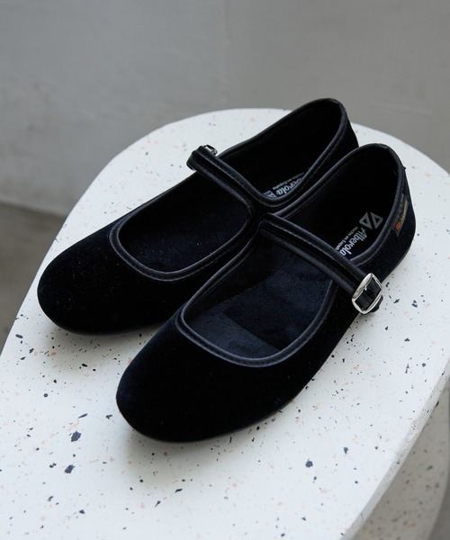 ALBEROLA(アルベローラ)の「【ALBEROLA / アルベローラ】ベロア メリージェーン(バレエシューズ・レディース・ブラック・24/23/22/25)」の10枚目の写真