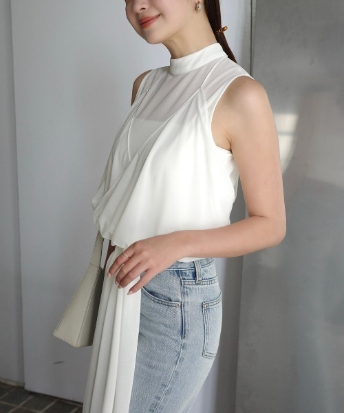 anuans カットアウトトップス ホワイト 新品タグ付き カットアウトトップス（カットソー/Tシャツ）｜ánuans（ア