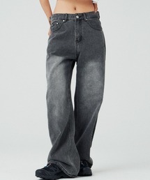 【Vini】ワイドウォッシュデニムパンツ