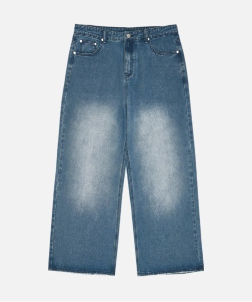 Vini（ヴィニ）の「【Vini】ワイドウォッシュデニムパンツ（デニムパンツ・レディース・グレー/ブルー系その他/インディゴブルー・L/M/XL）」の10枚目の写真