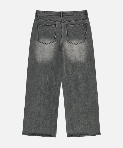 Vini（ヴィニ）の「【Vini】ワイドウォッシュデニムパンツ（デニムパンツ・レディース・グレー/ブルー系その他/インディゴブルー・L/M/XL）」の5枚目の写真